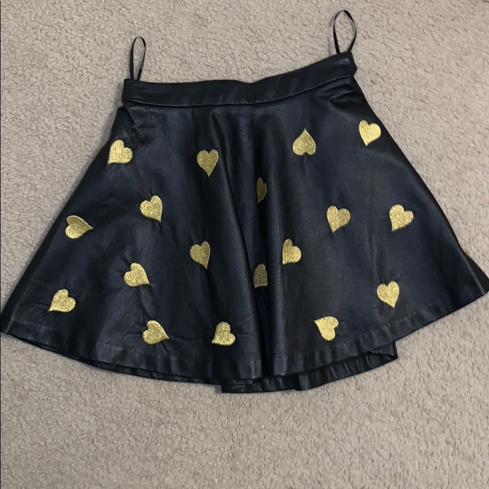 Forever 21 Black and Gold Circle skirt